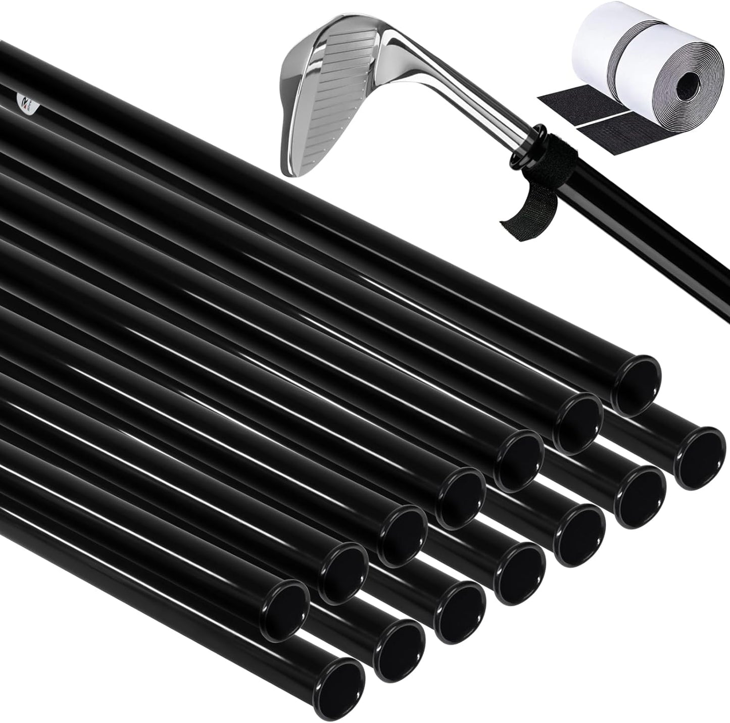 14 Pcs Golf Bag Tubes, Golf Club Tubes for Golf Bag w/Velcro Tape, 1.24"&1.34" Diameter, 34.3" Length Dividers Inserts Holder Accessories for Men Women