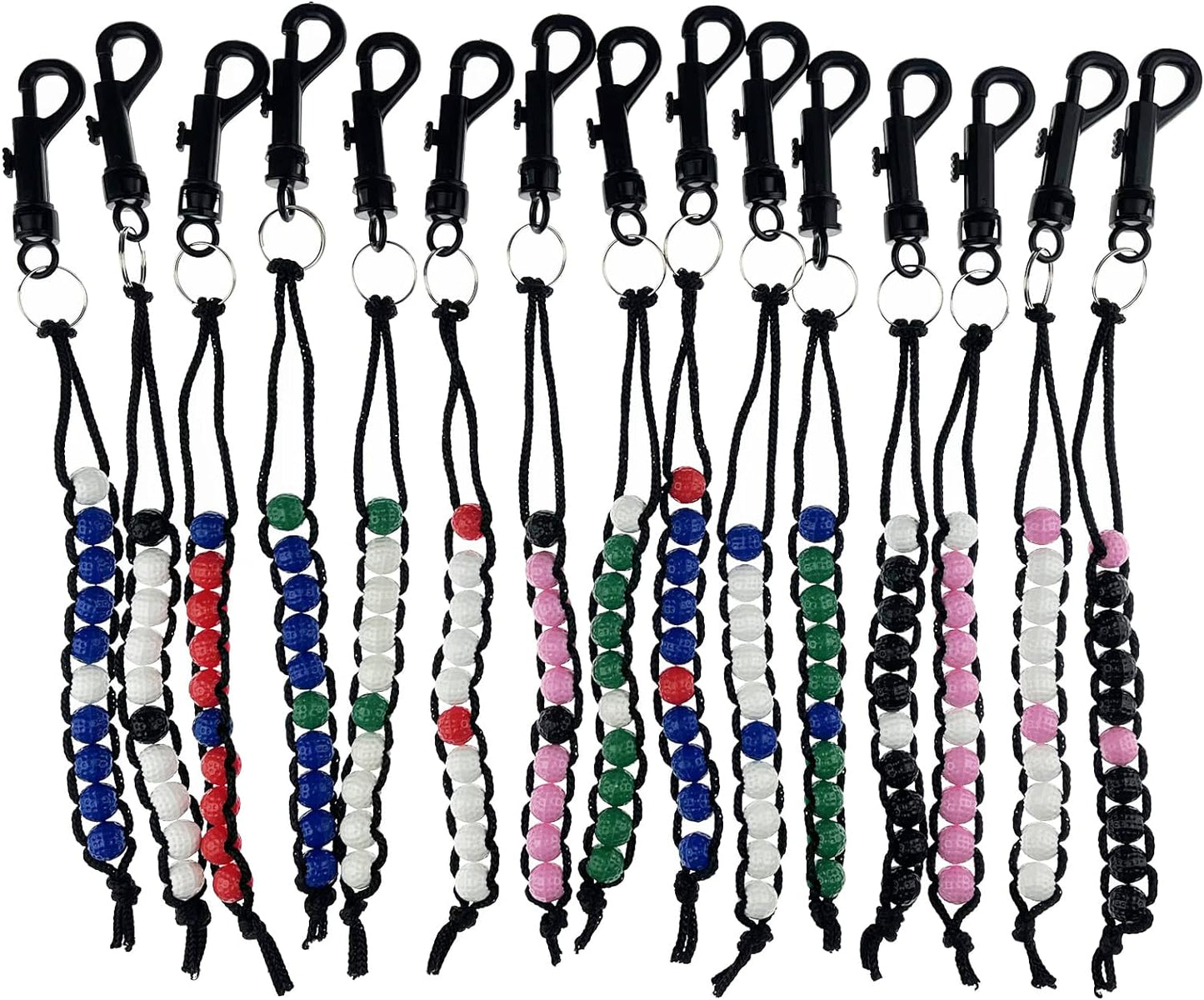 15 Pack Golf Bead Counter Golf Stroke Counter with Clip