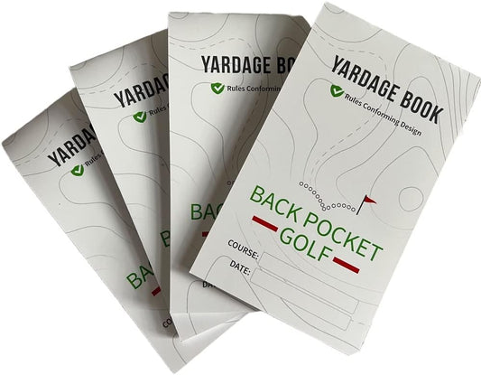 Yardage Book (4 Pack) - USGA Conforming and Made in USA - Essential for Tournament Players. Fits Easily Inside Your Yardage Book or scorecard Holder.