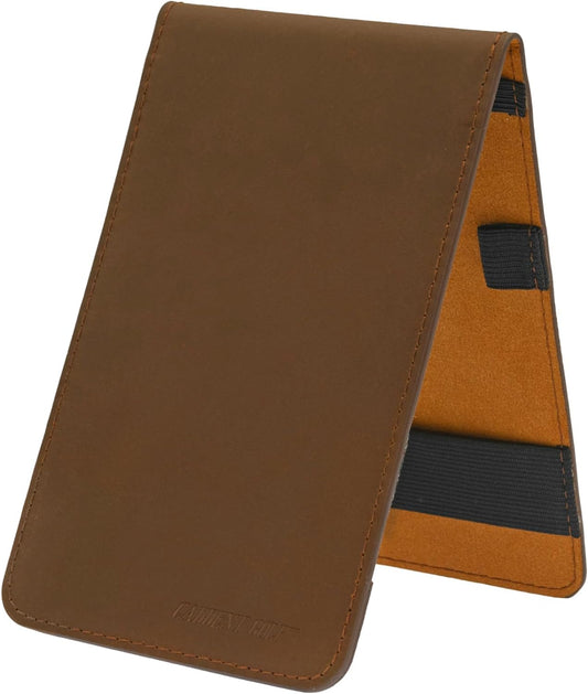 Yardage Book Cover and Leather Golf Scorecard Holder - Golf Card Holder in Top Grain Leather - Durable Yardage Book Holder, Protects Golf Score Card and Golf Stats Book (4.5in x 7.2in)