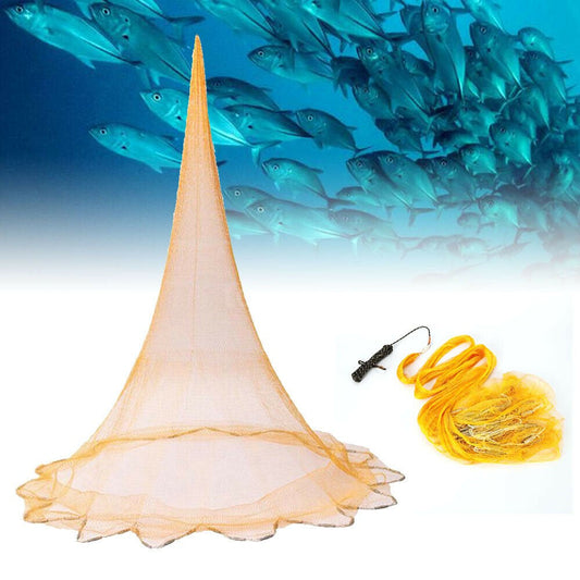 10.5FT Yellow Fishing Net Nylon Monofilament Fish Mesh for American Saltwater Bait Trap Fish 03.9" Mesh Size