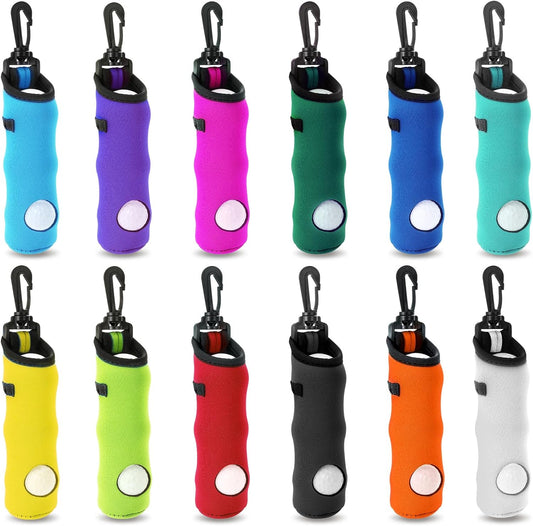 12 Pieces Golf Gifts Accessories for Girls and Ladies Women, Golf Tee Holder Golf Ball Carry Bag Pouch, Portable Golf Ball Pouch